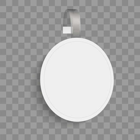 White advertising papers wobbler isolated on transparent background. Vectorのイラスト素材