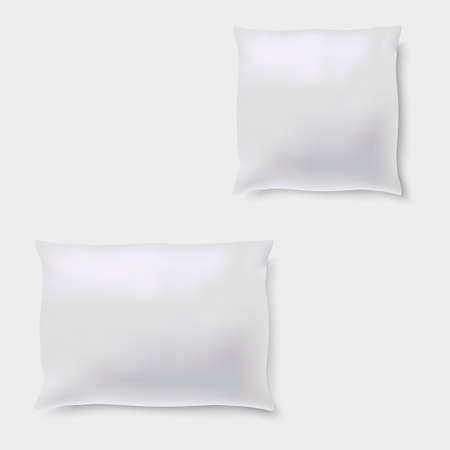 Blank of pillow on grey background. Vectorのイラスト素材