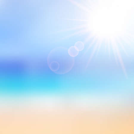 Abstract blurred background for summer holiday. Vector.のイラスト素材