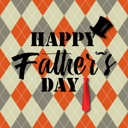 Happy Father's day greeting card. Vector illustration.
