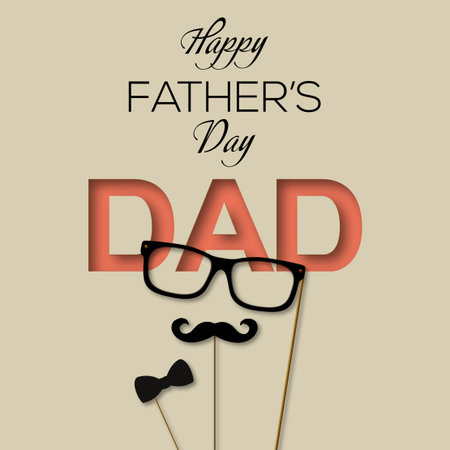 Happy Father's Day greeting card. Vector illustration.のイラスト素材
