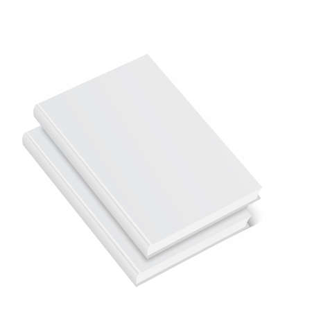 Closed book, cover. Mockup for the cover design. High detail. Isolated on white background.のイラスト素材
