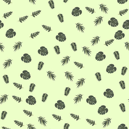 Seamless pattern with tropical leaves. Vector background.のイラスト素材
