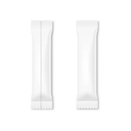 Blank of flow packing for coffee or sugar. Vector.のイラスト素材