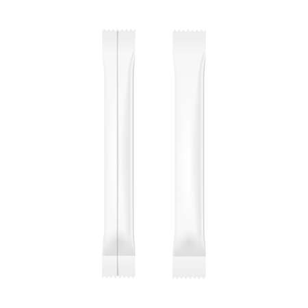 Realistic food snack pillow bags. Vector.のイラスト素材