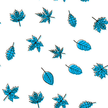 Seamless pattern with autumn leaves. Thanksgiving day. Vector.のイラスト素材