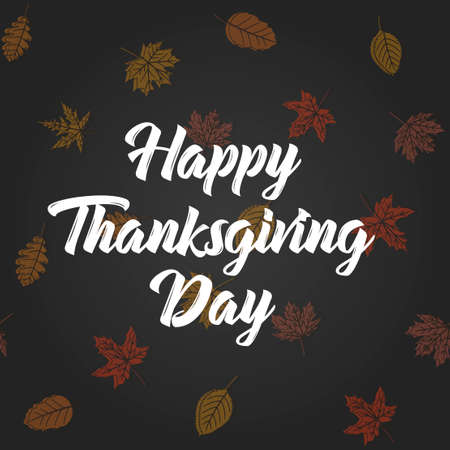 Thanksgiving day greeting card . Vector illustration.のイラスト素材