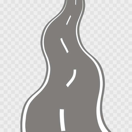 Vector illustration of winding curved road.のイラスト素材