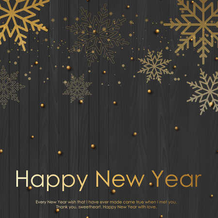Christmas background with falling gold snow or snowflakes. Vector.のイラスト素材