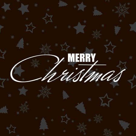 Merry Christmas greeting card with ornaments. Vectorのイラスト素材
