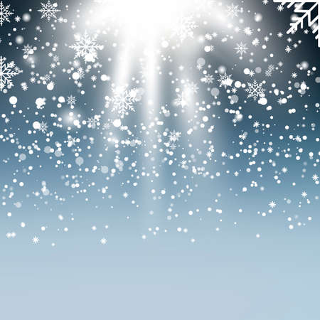 Winter background with snowflakes for Christmas or New Year. Vectorのイラスト素材