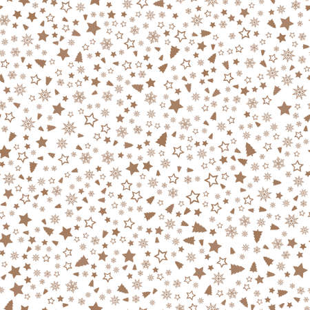 Seamless pattern with Christmas ornaments. Vector.のイラスト素材