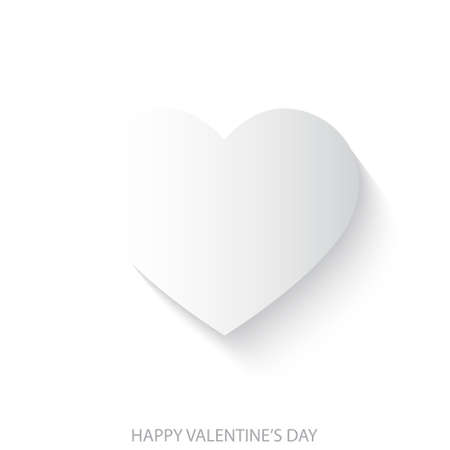 Realistic heart with shadow for Valentine's Day. Vector.のイラスト素材