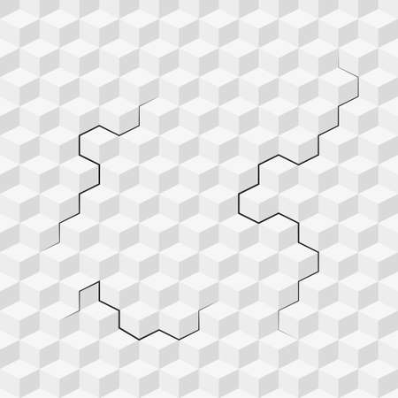 Seamless pattern with isometric cubes. Vector.のイラスト素材