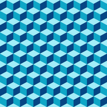 Seamless pattern with isometric cubes. Vector.のイラスト素材