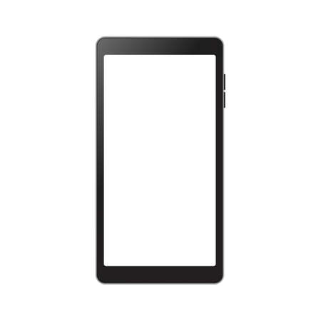 Realistic smartphone mockup with white screen. Vectorのイラスト素材