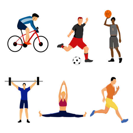 Set of sport men. Vectorのイラスト素材