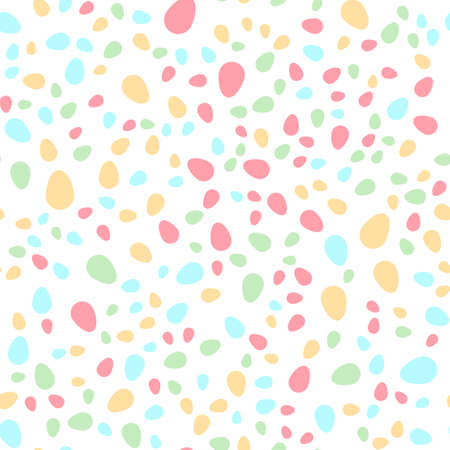 Seamless pattern with colorful Easter eggs. Vector.のイラスト素材