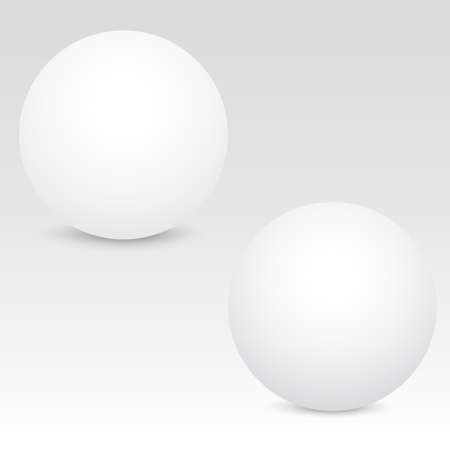 White realistic 3D sphere on grey background. vectorのイラスト素材