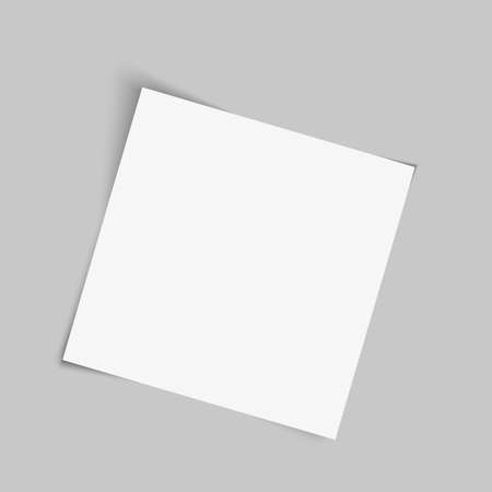 White square paper on grey background. Vectorのイラスト素材