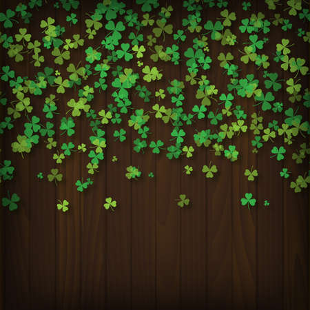 Saint Patricks day card with shamrock. Vectorのイラスト素材