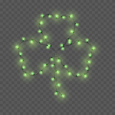 Shamrock made from lamps. Vectorのイラスト素材
