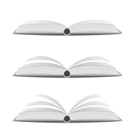 Blank open book, turn the pages. vectorのイラスト素材