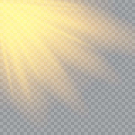 Sunlight special lens flare light effect on transparent background. Vectorのイラスト素材
