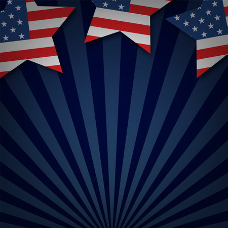 American Happy Independence Day background. Vector illustrationのイラスト素材