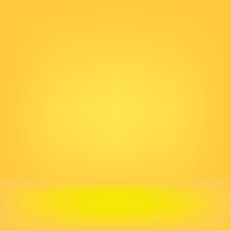 Abstract yellow gradient background room studio. Vector.のイラスト素材