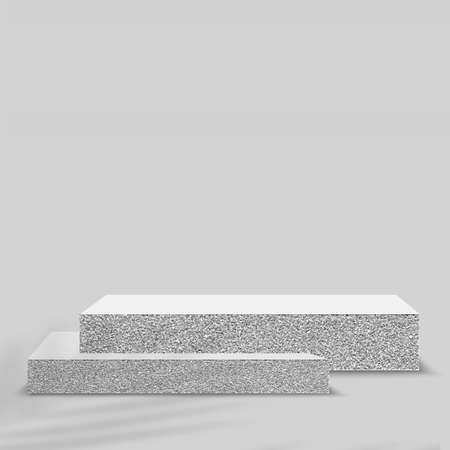 Products display 3d background podium scene with stone geometric platform. Vector illustrationのイラスト素材