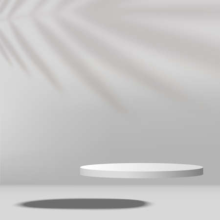 Abstract background with white color podium for presentation. vector illustrationのイラスト素材