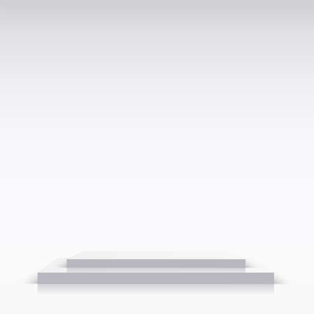 Abstract background with white color podium for presentation. vector illustrationのイラスト素材