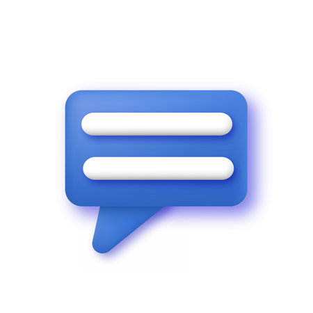 3d blue speech bubbles for text. vector illustrationのイラスト素材