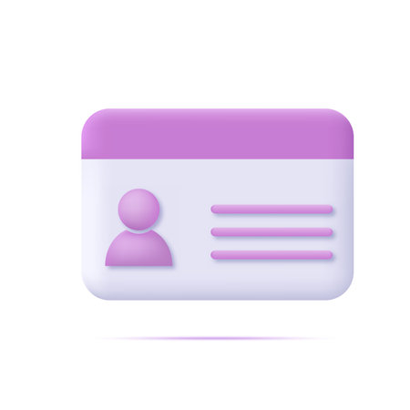 3d cartoon style business card. vector illustrationのイラスト素材