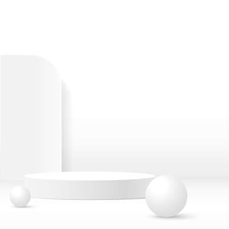 Abstract background with white color podium for presentation. vector illustrationのイラスト素材