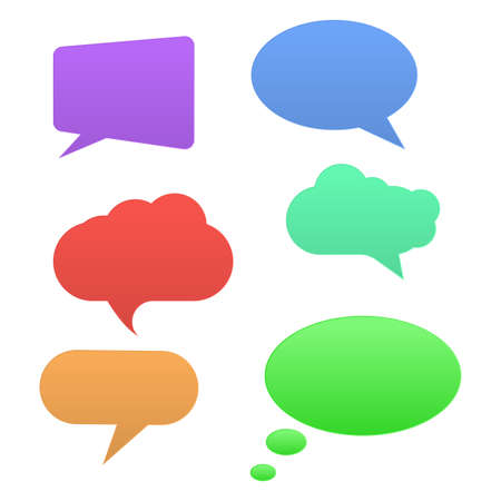 Set of colorful speech bubbles. vector illustrationのイラスト素材