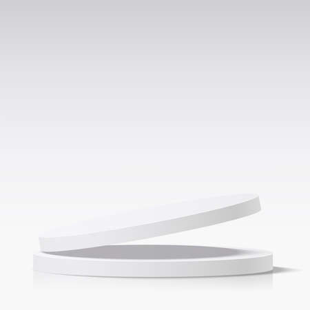 Abstract background with white color podium for presentation. Vectorのイラスト素材