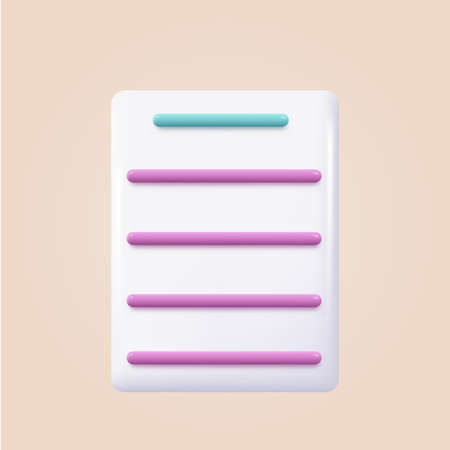3d Documents icon. Stack of paper sheets. vector illustrationのイラスト素材