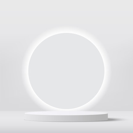 Abstract background with white podium for presentation. vector illustrationのイラスト素材