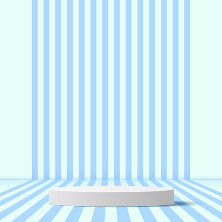 Abstract background with blue podium for presentation. vector illustrationのイラスト素材