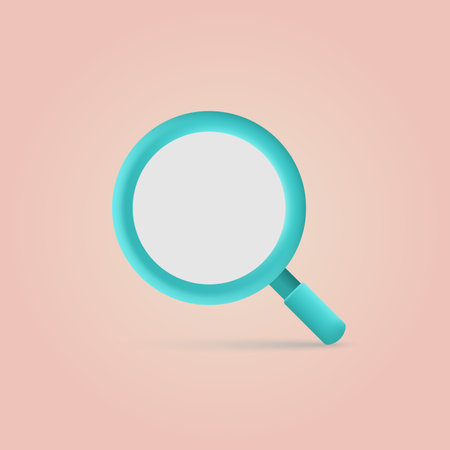 3d magnifying glass icon. Search, analysis icon. vector illustrationのイラスト素材