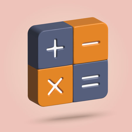 3d calculator icon symbol. vector illustrationのイラスト素材