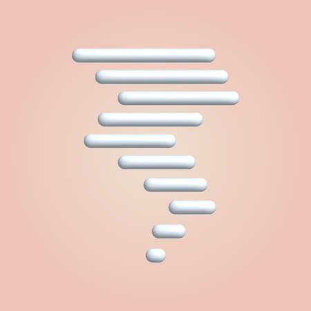 3d cartoon style weather icon hurricane. vector illustrationのイラスト素材