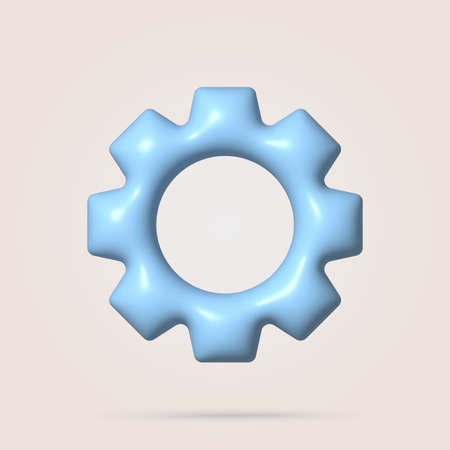 3d cogwheel gear, setting symbol. vector illustrationのイラスト素材