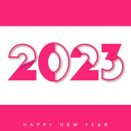 2023 Happy New Year and Merry Christmas card. vector illustrationのイラスト素材