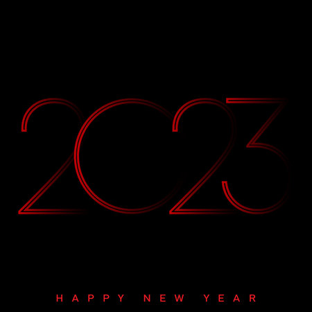 2023 Happy New Year and Merry Christmas card. vector illustration