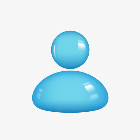 3d profile one user person cartoon style. Vectorのイラスト素材