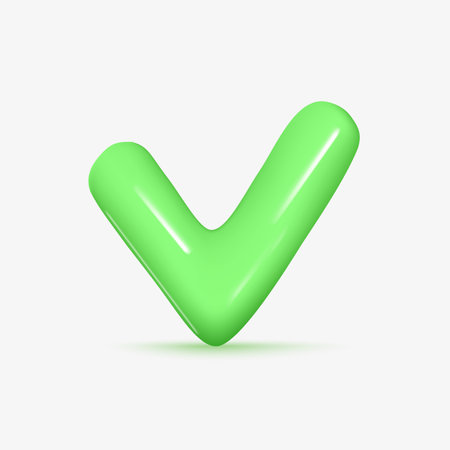 Green check mark icon isolated on white background. vector illustration.のイラスト素材
