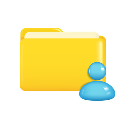 Folder with user icon symbol. vector illustrationのイラスト素材